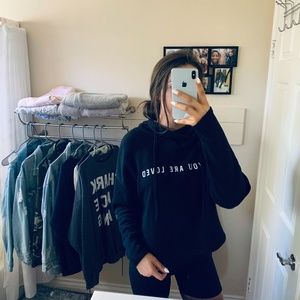 {thrifted} "You Are Loved" Cropped Hoodie